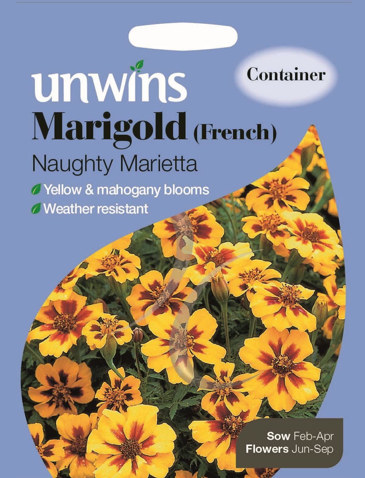 Unwins Marigold French Naughty Marietta 130 Seeds