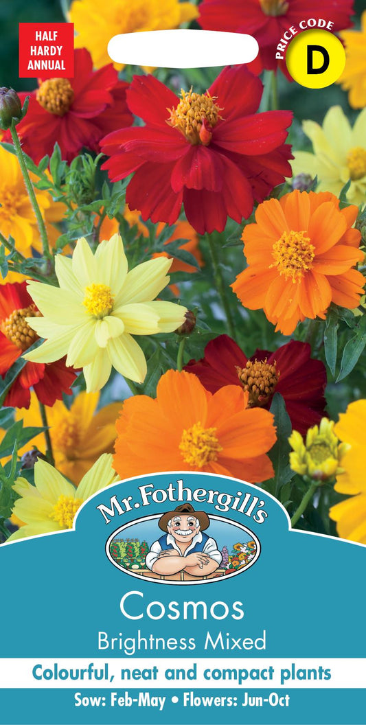 Mr Fothergills - Flower - Cosmos - Brightness Mixed - 45 Seeds