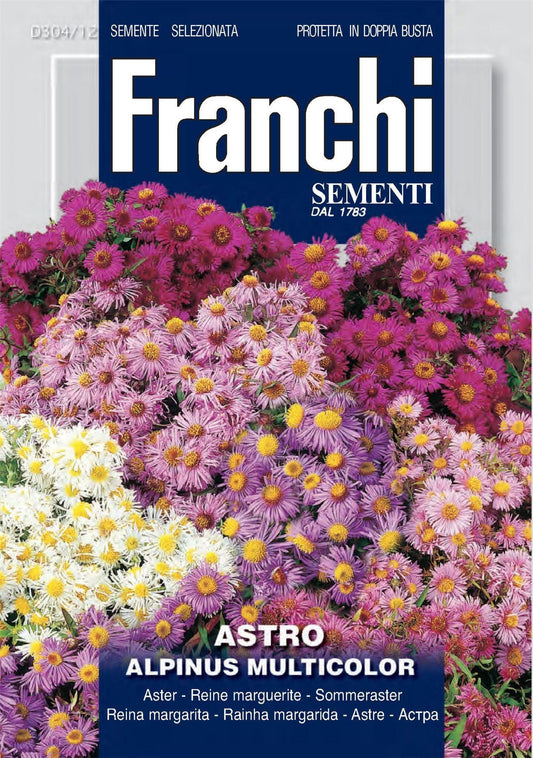 Franchi Seeds of Italy - Flower - FDBF_ 304-12 - Aster alpinus - Multicolour - Seeds