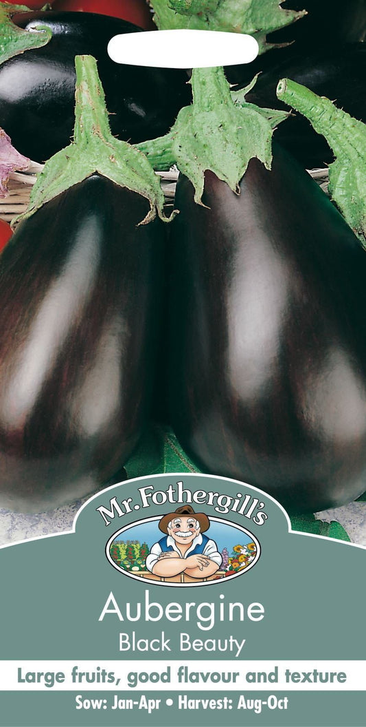 Mr Fothergills Aubergine Black Beauty 150 Seeds