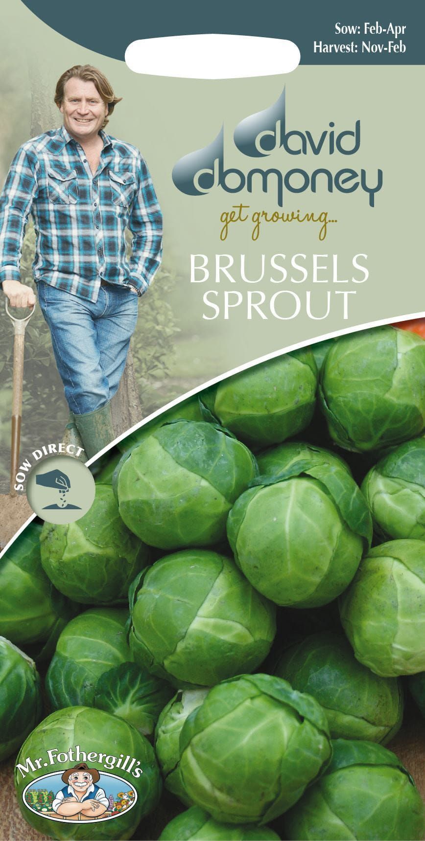 Mr Fothergills - David Domoney - Vegetable - Brussels Sprout - Brest F1 - 40 Seeds