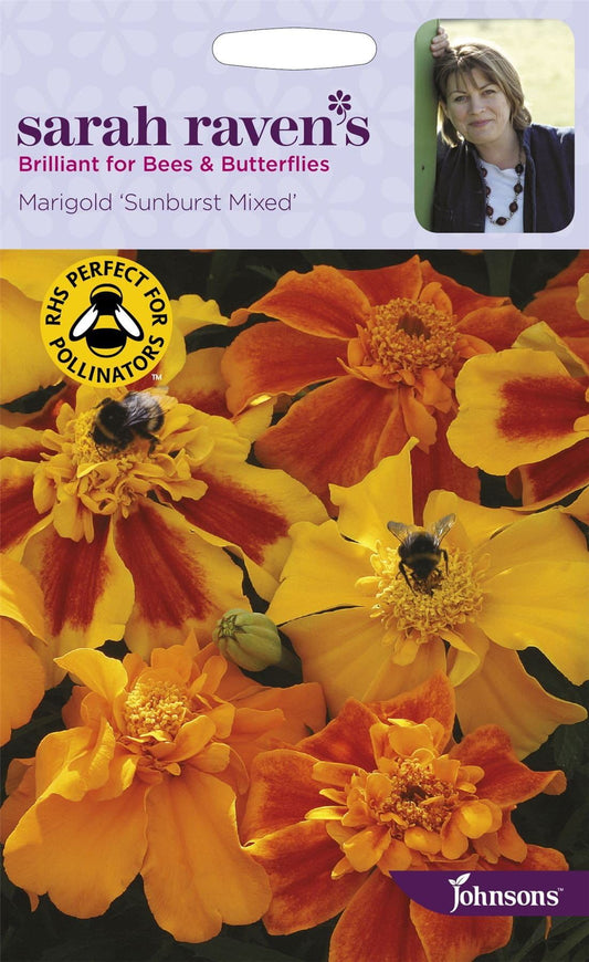 Johnsons Sarah Raven's Marigold Sunburst Mixed 35 Seeds