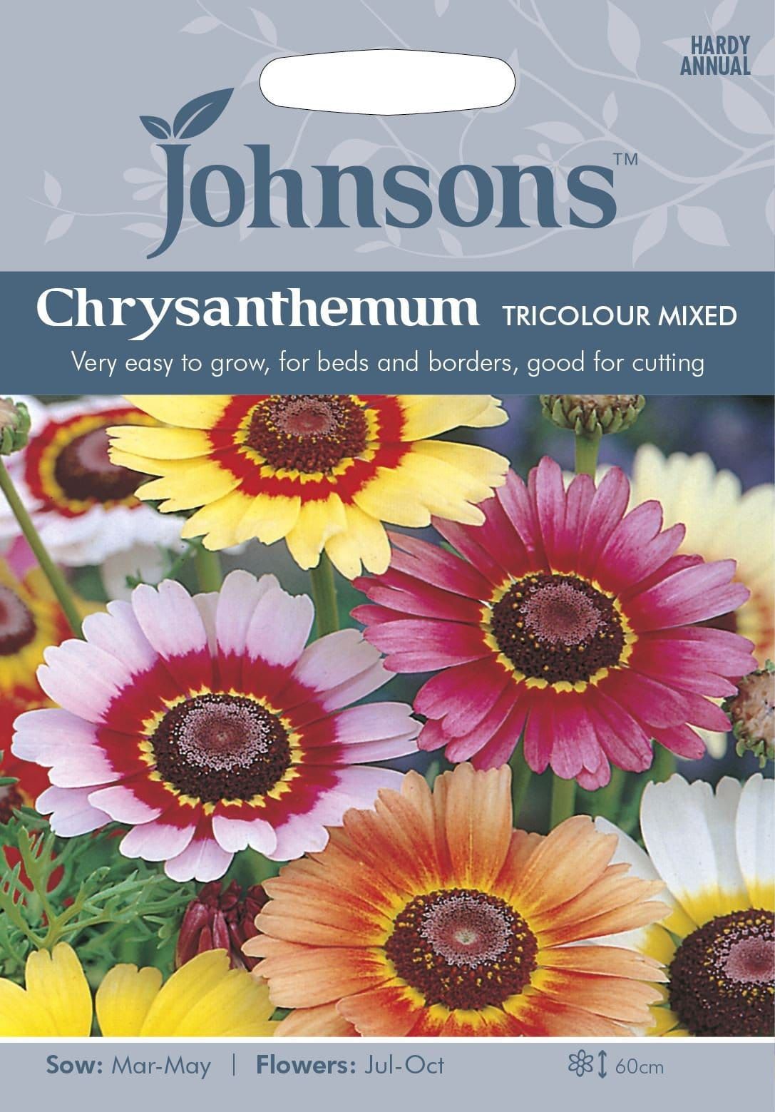 Johnsons Chrysanthemum Tricolour Single Mixed 400 Seeds