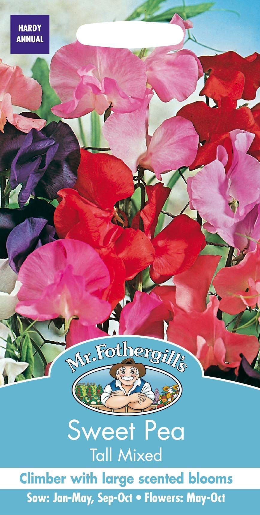 Mr Fothergills Sweet Pea Tall Mixed 40 Seeds