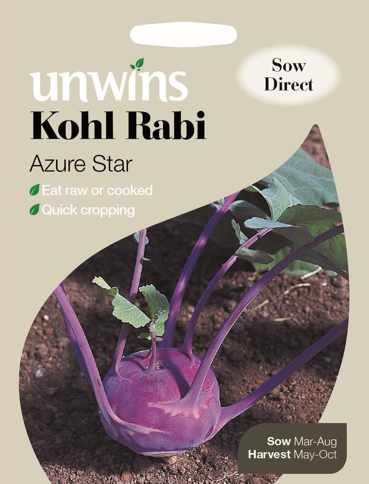 Unwins Kohl Rabi Azure Star 40 Seeds