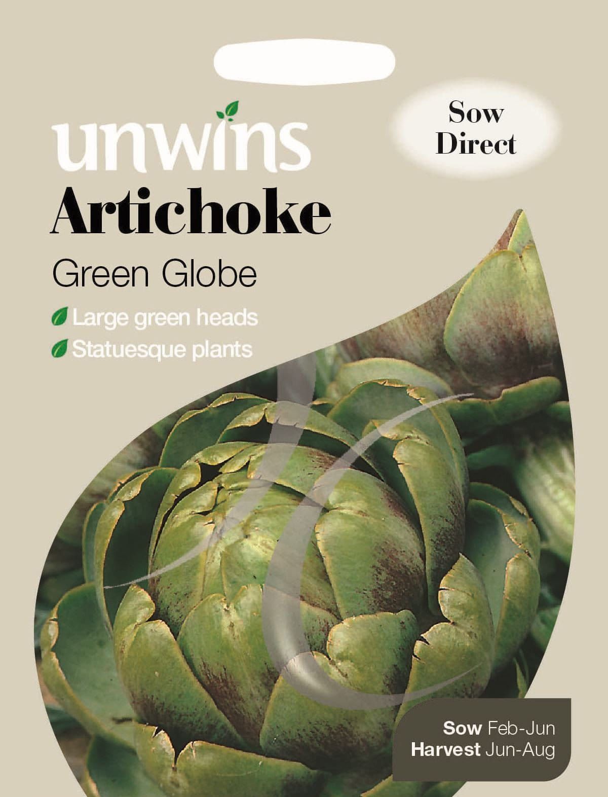 Unwins Artichoke Green Globe 30 Seeds