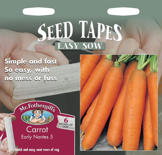 Mr Fothergills Seed Tapes Carrot Early Nantes