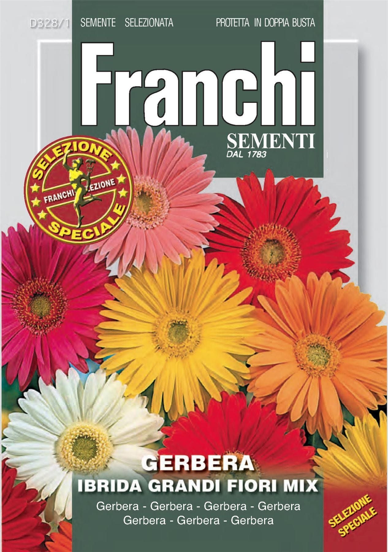 Franchi Seeds of Italy - Flower - FDBF_S 328-1 - Gerbera ibrida - Hybrid Mix - Seeds