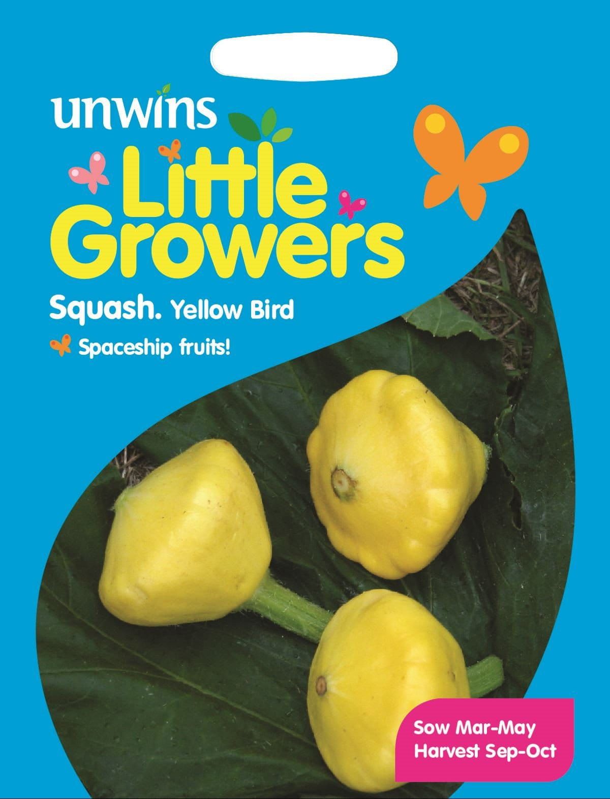 Unwins Little Growers Squash Yellow Bird 4 Seeds