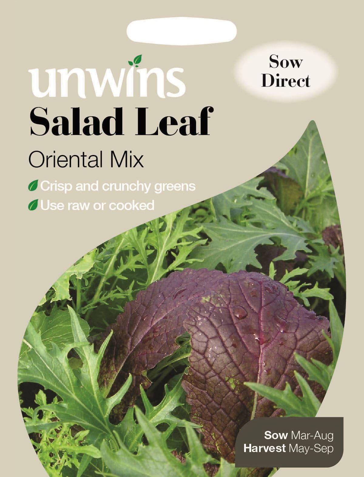 Unwins Salad Leaf Oriental Mix 200 Seeds
