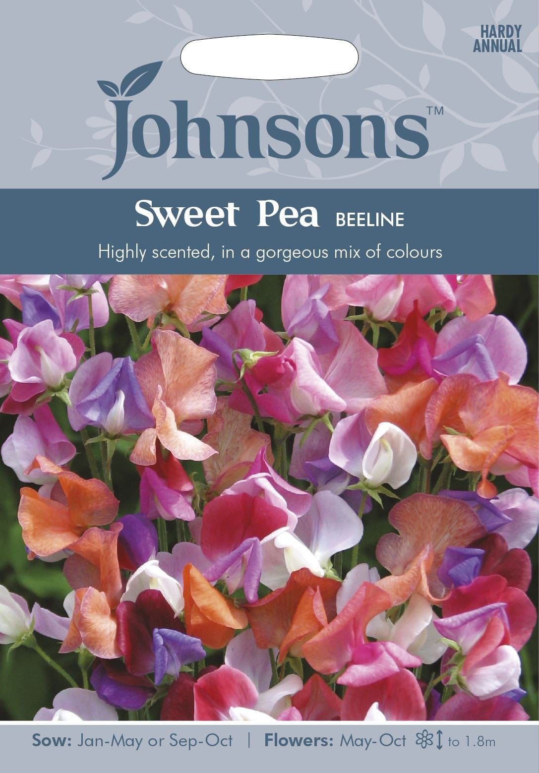 Johnsons Flower Sweet Pea Beeline 25 Seeds