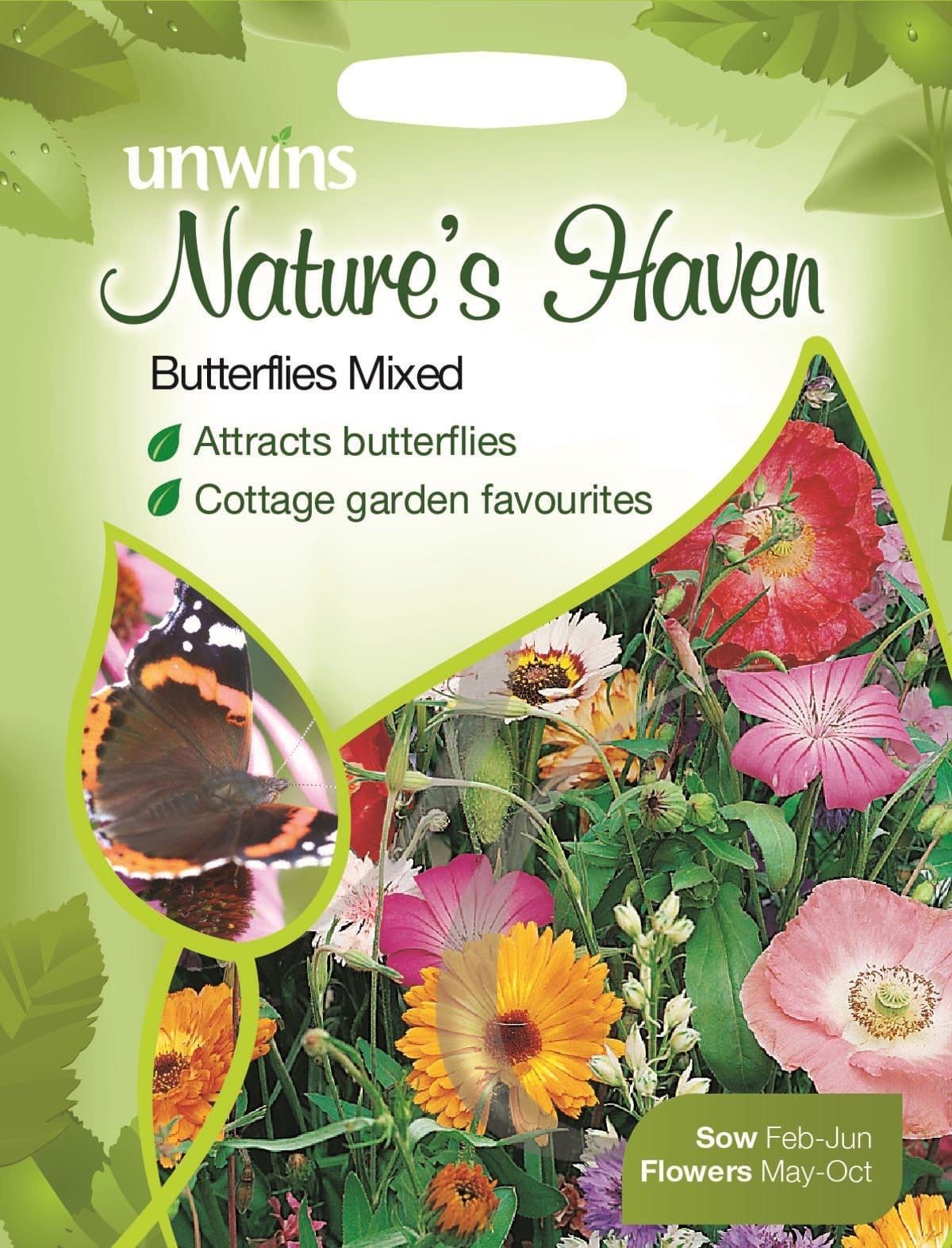 Unwins Nature's Haven Butterflies Mixed 1g Seeds
