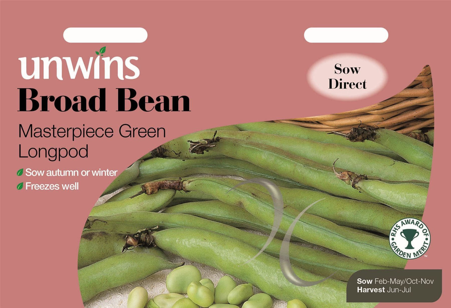 Unwins Broad Bean Masterpiece Green Longpod 40 Seeds
