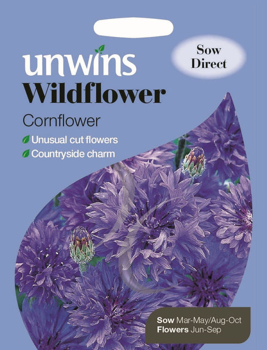 Unwins Wildflower Cornflower 180 Seeds