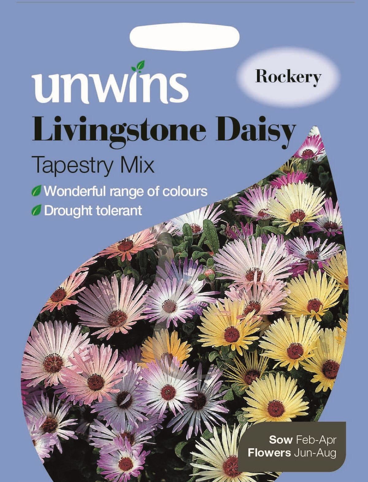 Unwins Livingstone Daisy Tapestry Mix 800 Seeds