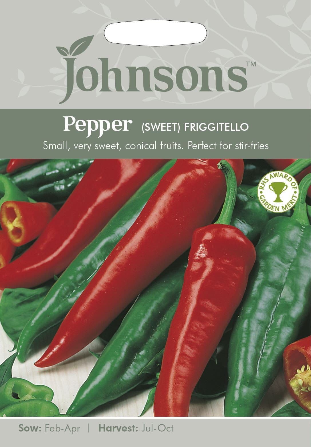 Johnsons Pepper (Sweet) Friggitello 50 Seeds