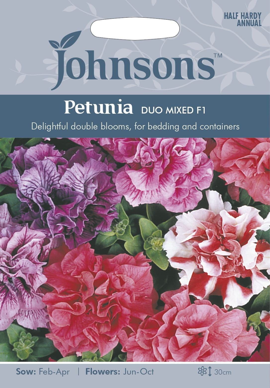 Johnsons Petunia Duo Mixed F1 60 Seeds