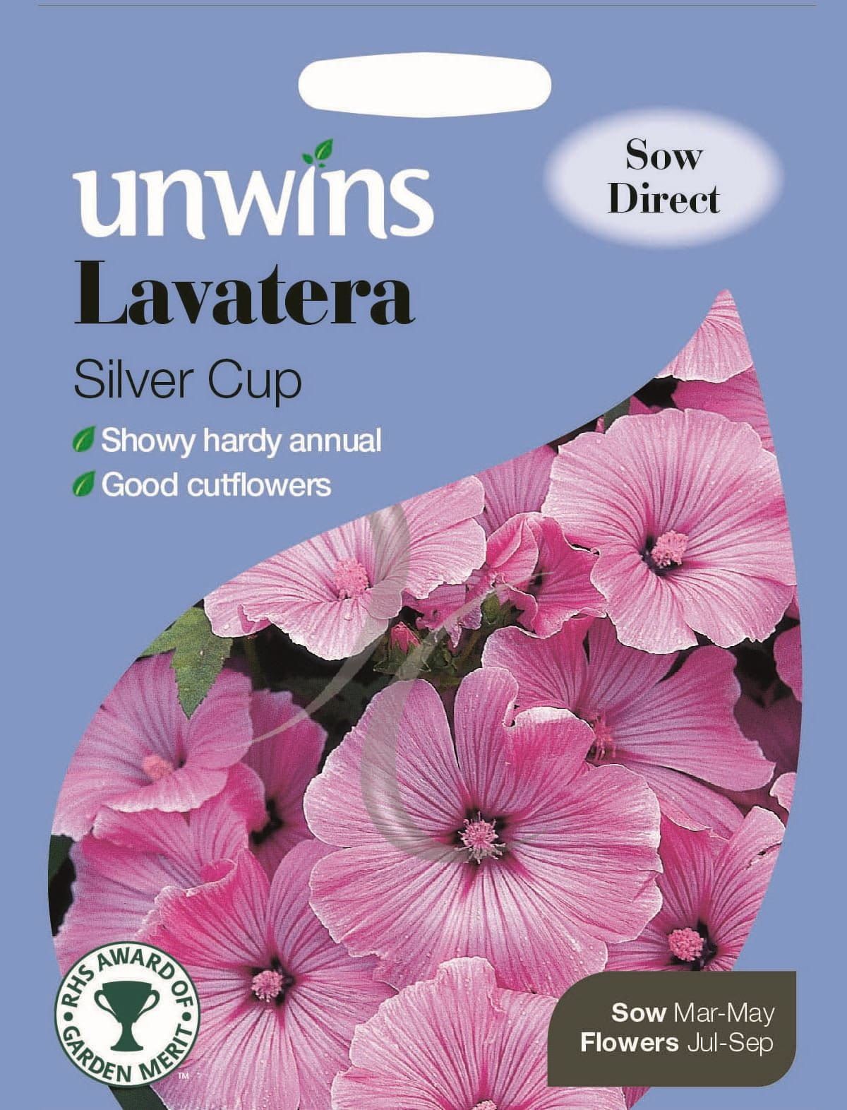 Unwins Lavatera Silver Cup (d) 100 Seeds