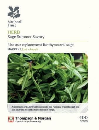 Thompson & Morgan National Trust Range Herb Sage Summer Savory 400 seed