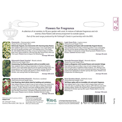 Mr Fothergills RHS Flowers For Fragrance Collection - Seeds