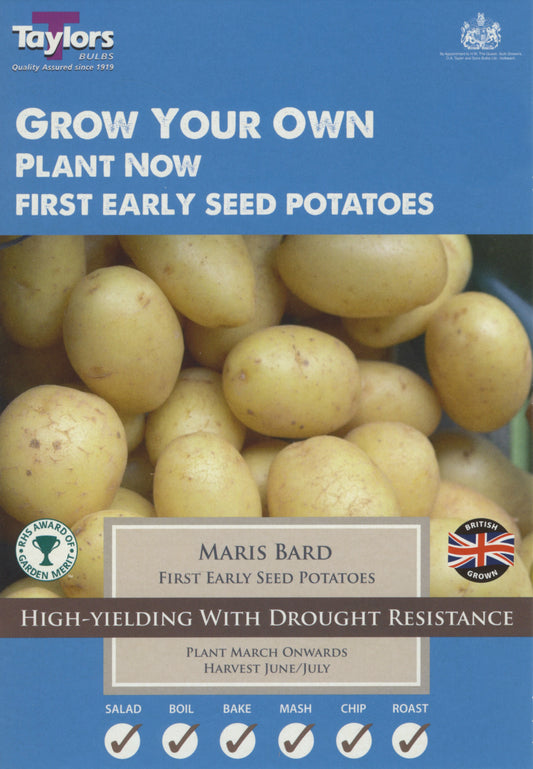Taylors Seed Potatoes Maris Bard 8 Tubers First Early