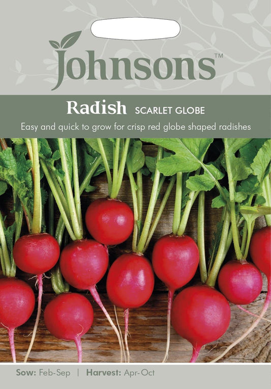 Johnsons Radish Scarlet Globe 1000 Seeds