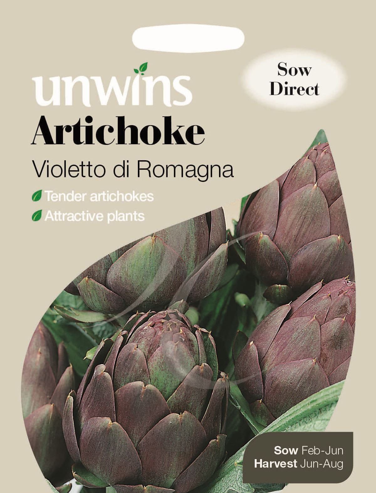 Unwins Artichoke Violetto di Romagna 25 Seeds