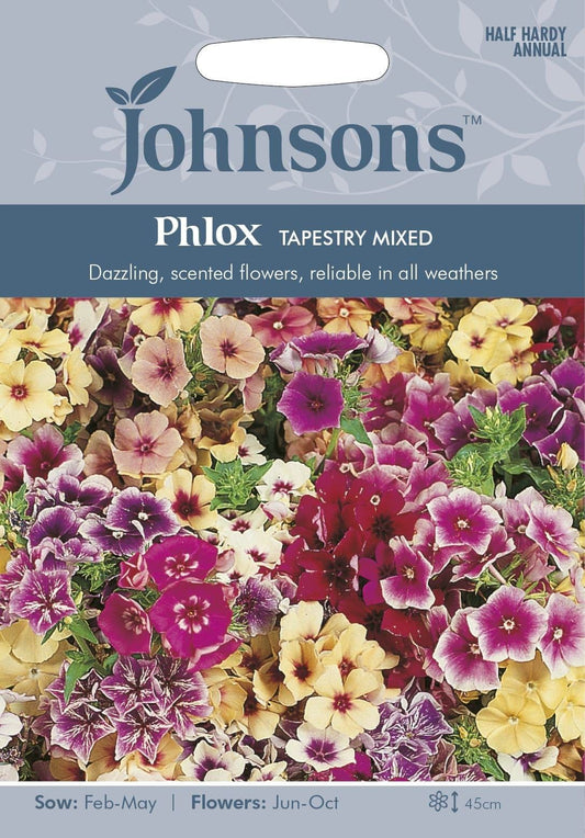 Johnsons Phlox Tapestry Mixed 175 Seeds