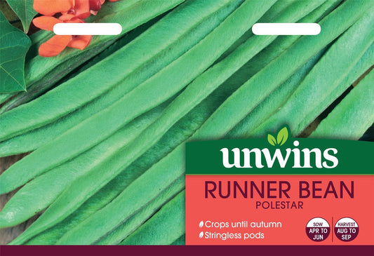 Unwins Runner Bean Polestar 45 Seeds