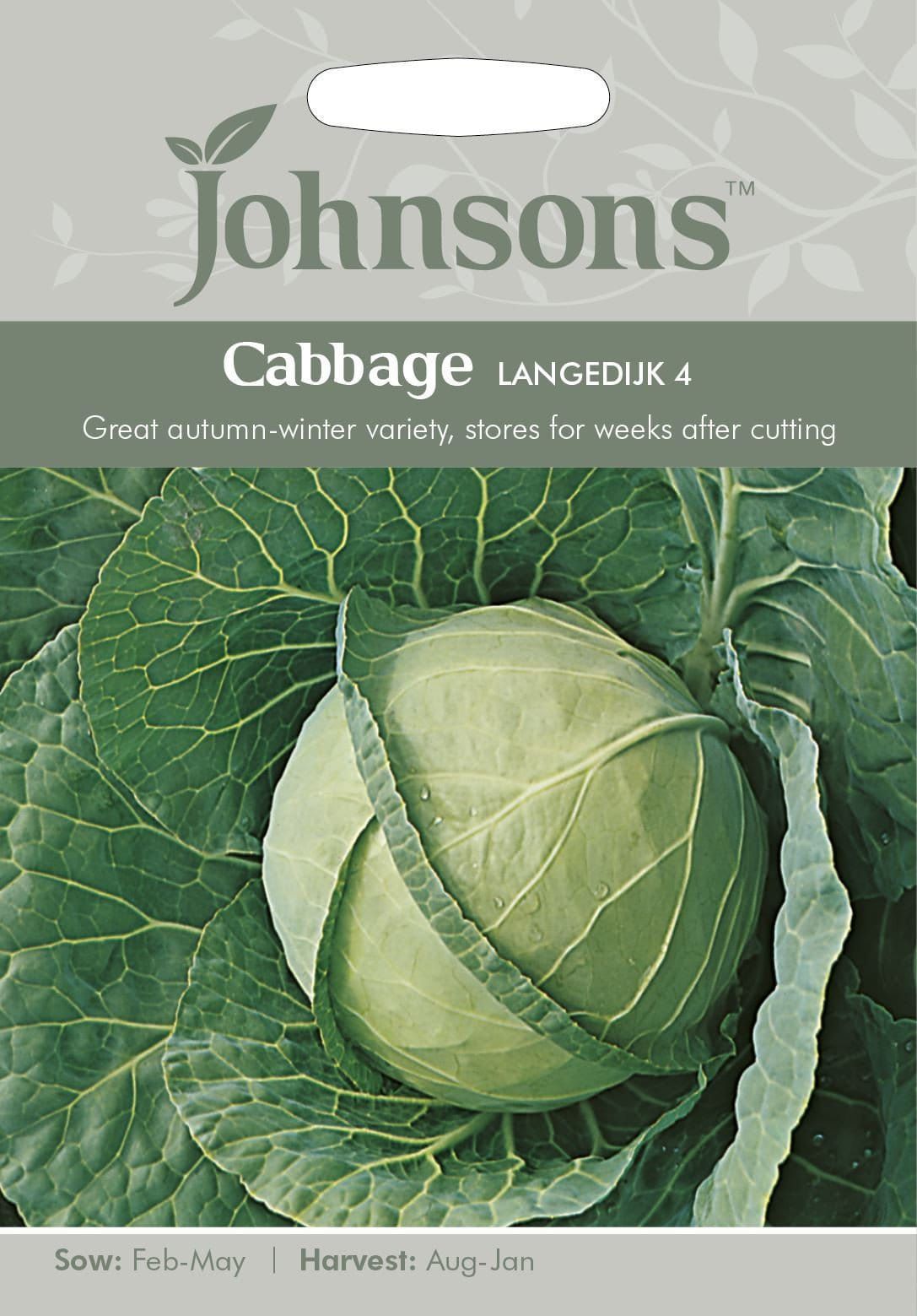 Johnsons Vegetable Cabbage Langedijk 4 350 Seeds