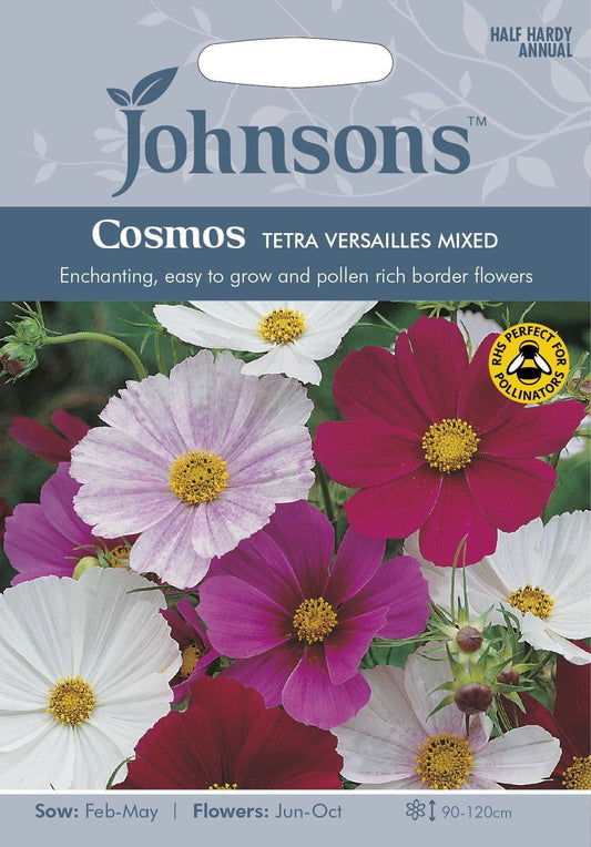 Johnsons Cosmos Tetra Versailles Mixed 60 Seeds