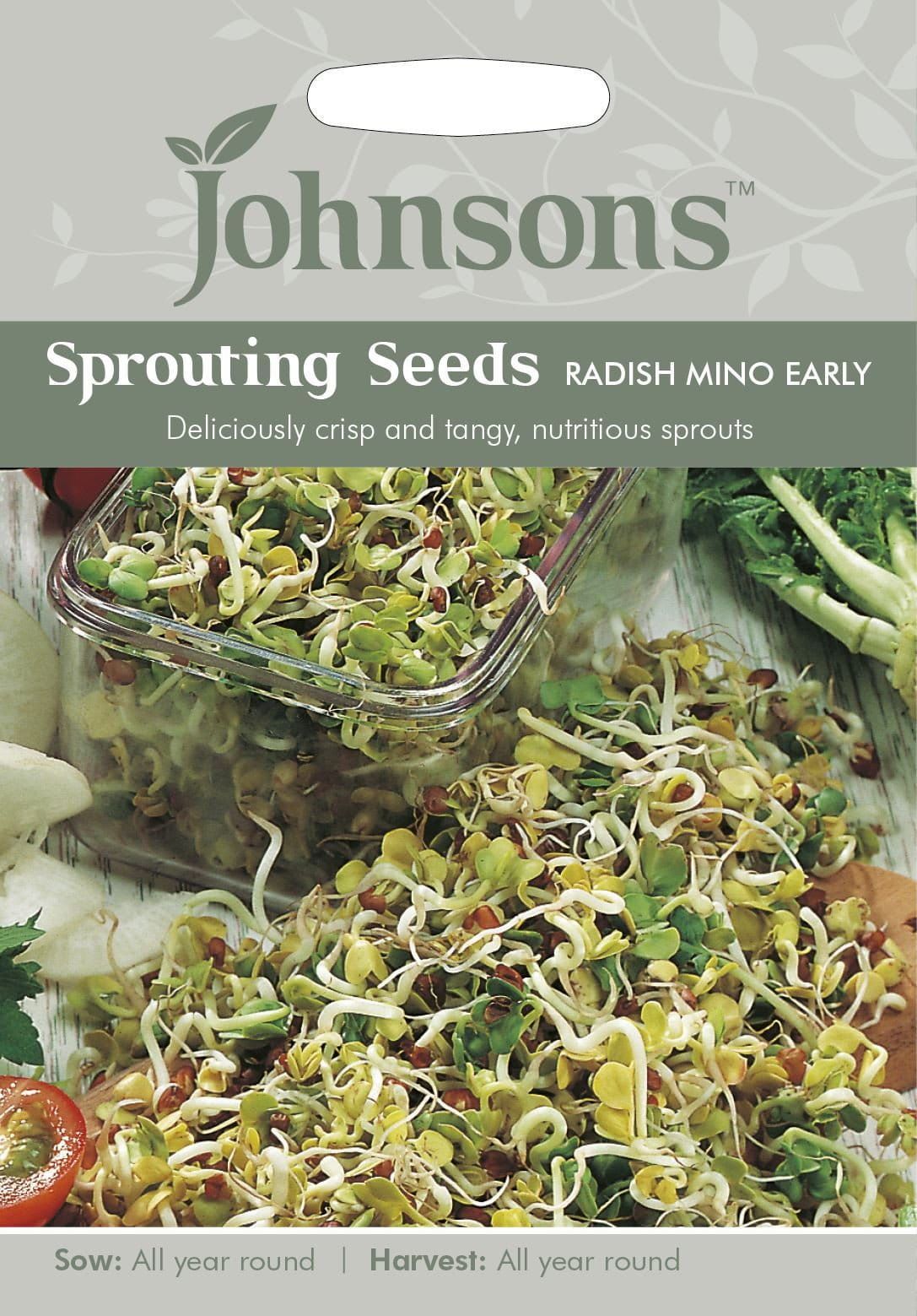 Johnsons Radish Mooli Sprouting Seeds 25g Seeds