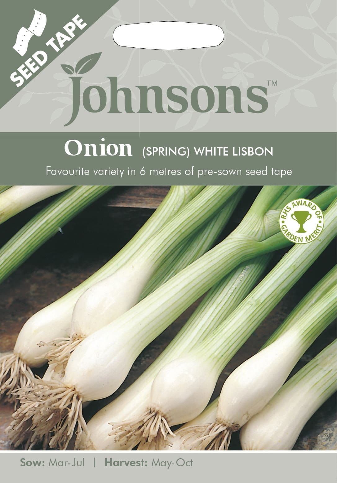 Johnsons Tape Spring Onion White Lisbon Seeds