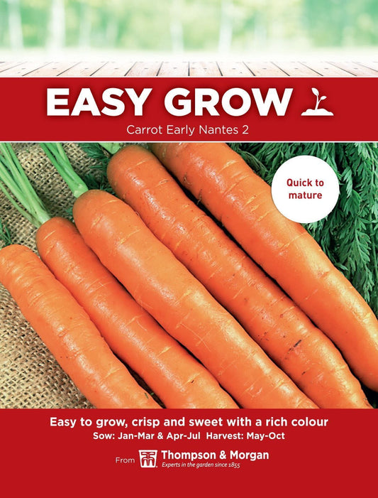 Thompson & Morgan - EasyGrow - Vegetable - Carrot - Early Nantes 2 - 1100 Seeds
