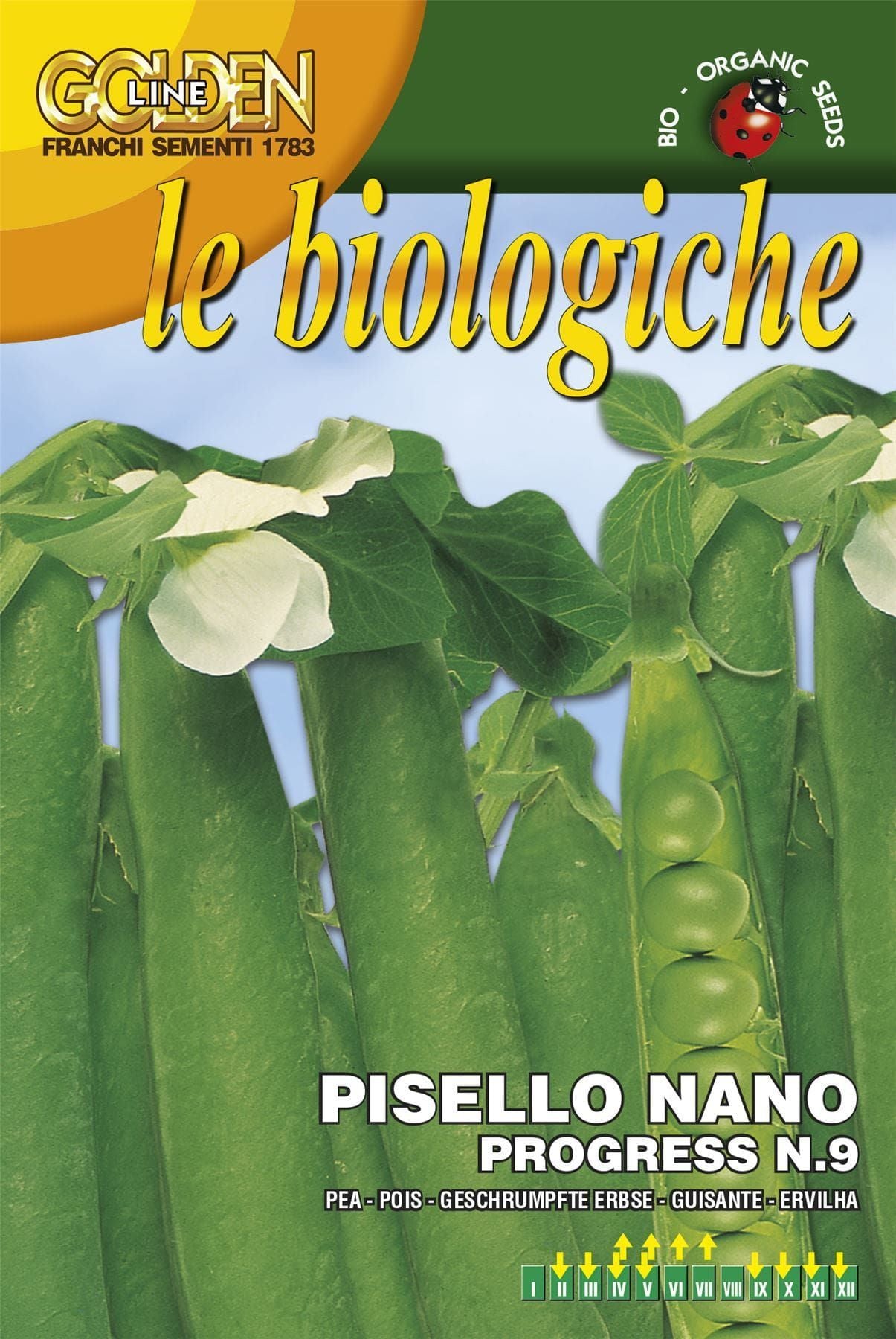 Franchi Organic BIOL103/13 Pea Dwarf Nano Progress 9 Seeds