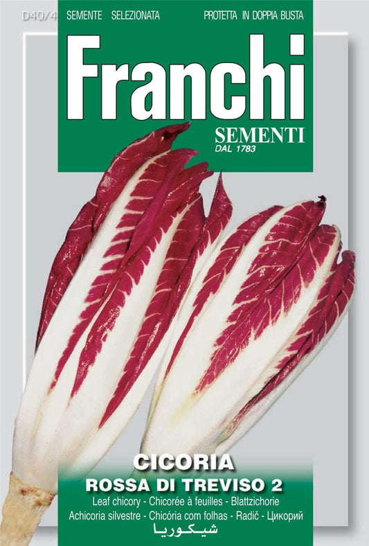 Franchi Seeds of Italy - DBO 40/4 - Chicory - Rossa Di Treviso 3 - Seeds