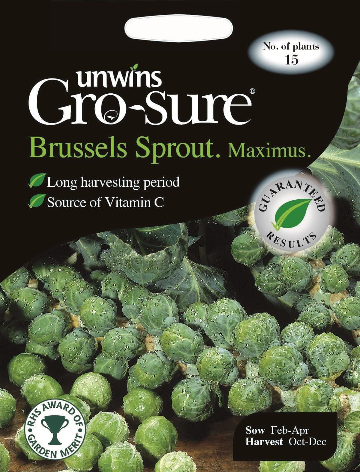 Unwins Brussels Sprout Maximus F1 - 15 Seeds