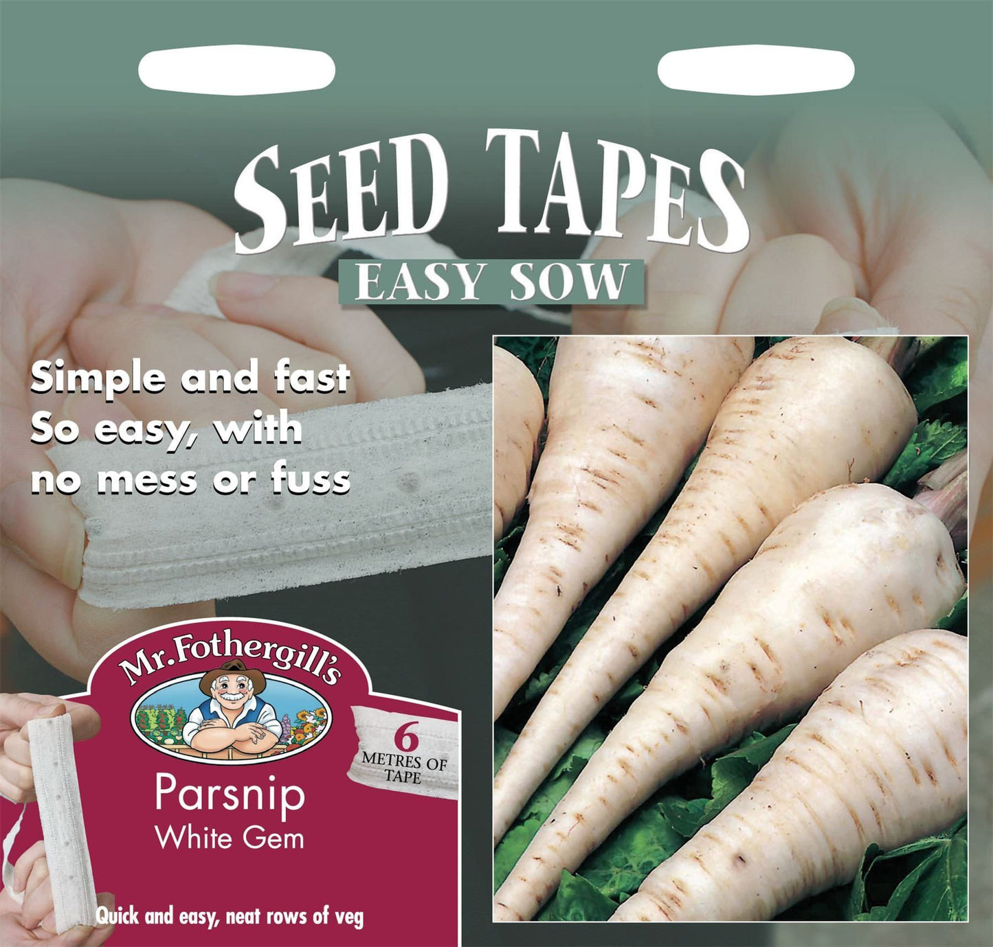 Mr Fothergills Vegetable Tape Parsnip White Gem