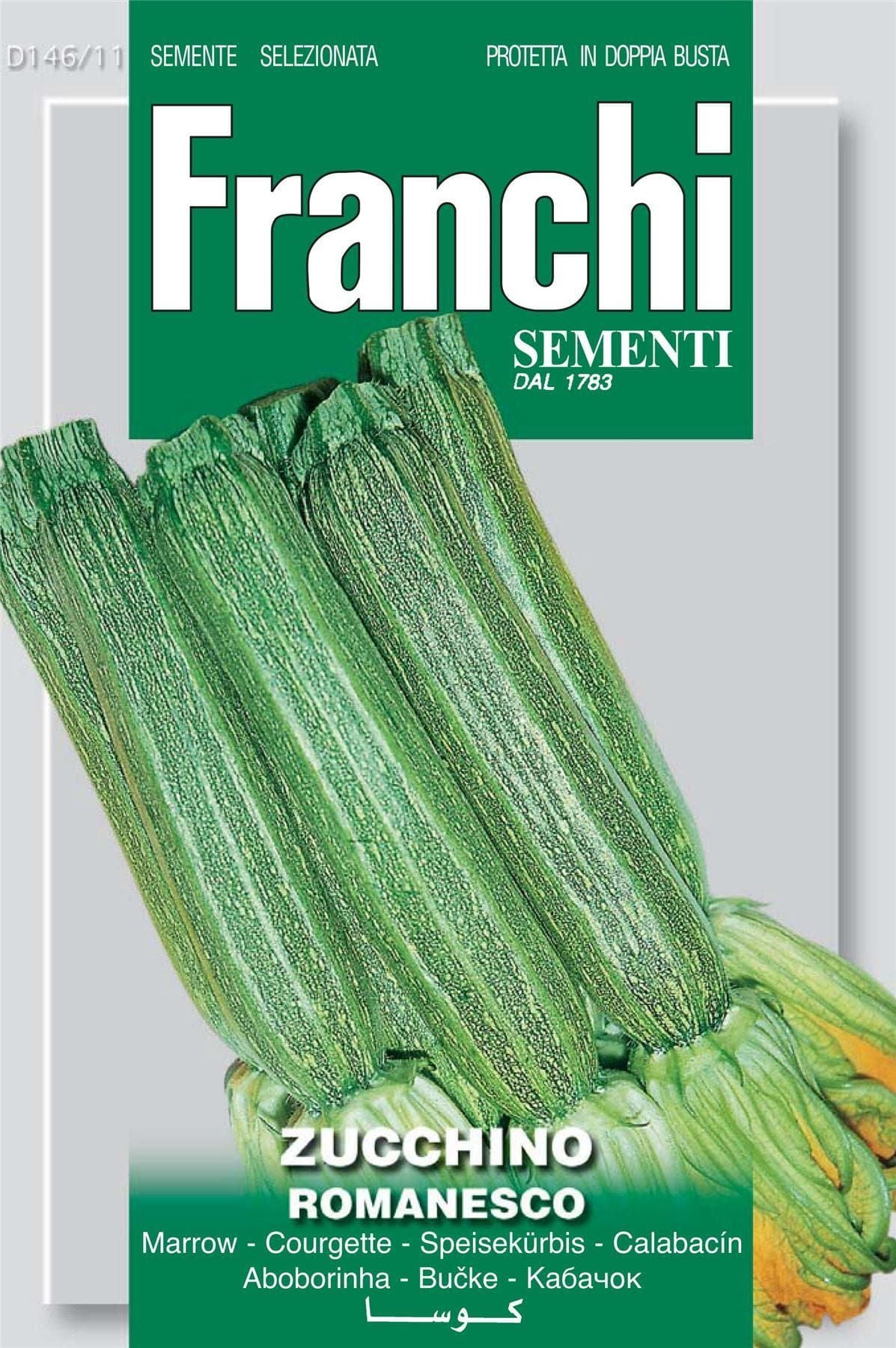 Franchi Seeds of Italy Courgette Romanesco Seeds