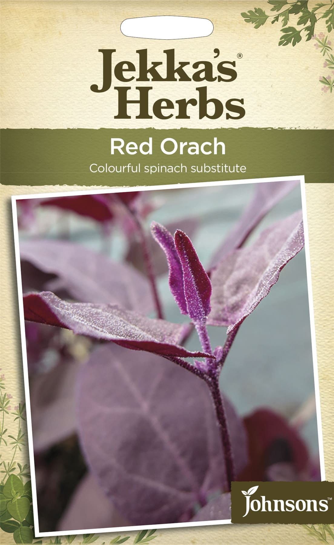 Johnsons Jekka's Herbs Red Orach 125 Seeds