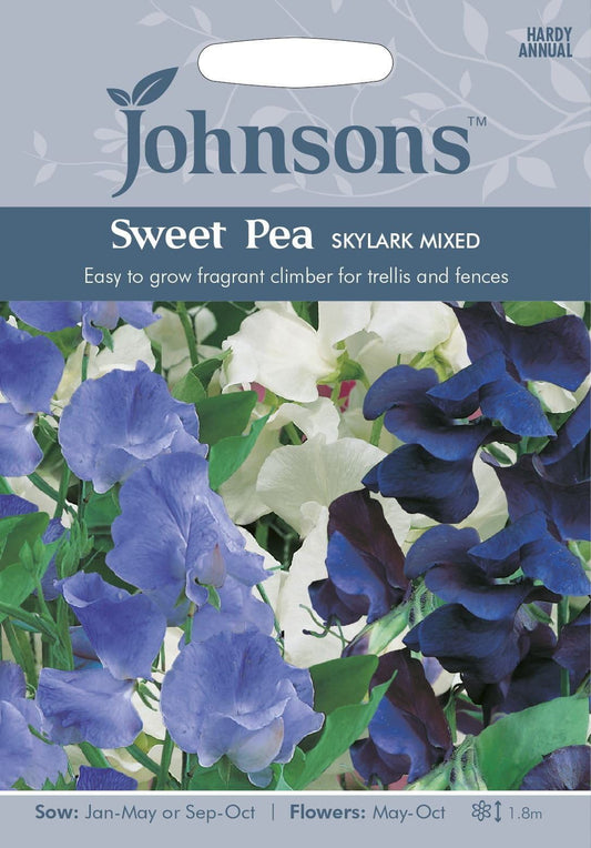 Johnsons Sweet Pea Skylark Mixed 35 Seeds