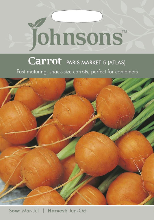 Johnsons Carrot Paris Market 5 1000 Seeds