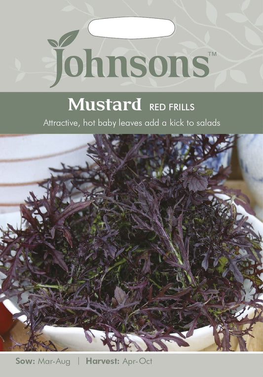 Johnsons Mustard Red Frills 350 Seeds