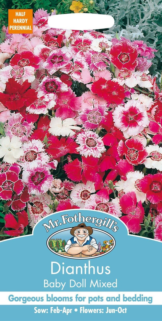 Mr Fothergills Dianthus Baby Doll Mixed 200 Seeds