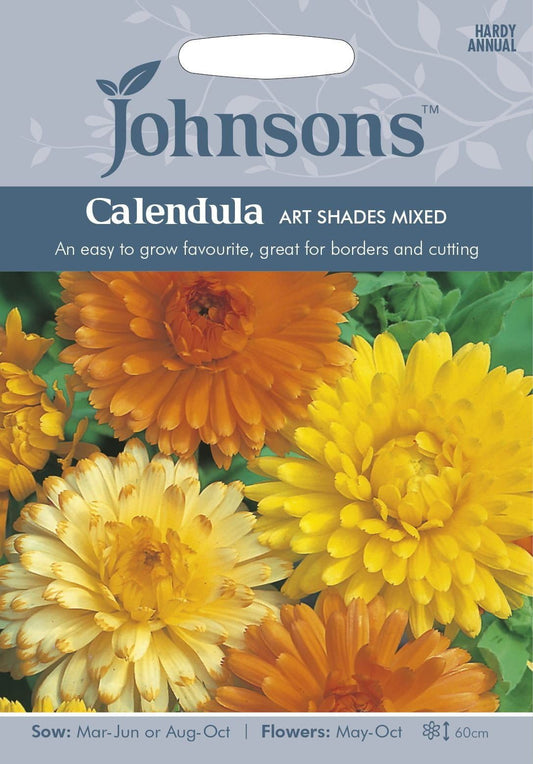 Johnsons Calendula Art Shades Mixed 120 Seeds