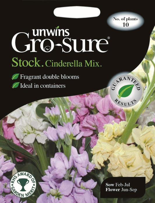 Unwins Flower Stock Cinderella Mix 50 Seeds