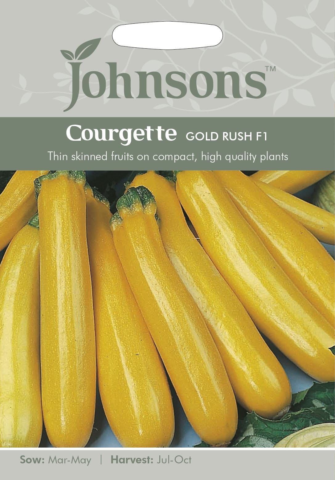 Johnsons Courgette Gold Rush F1 10 Seeds
