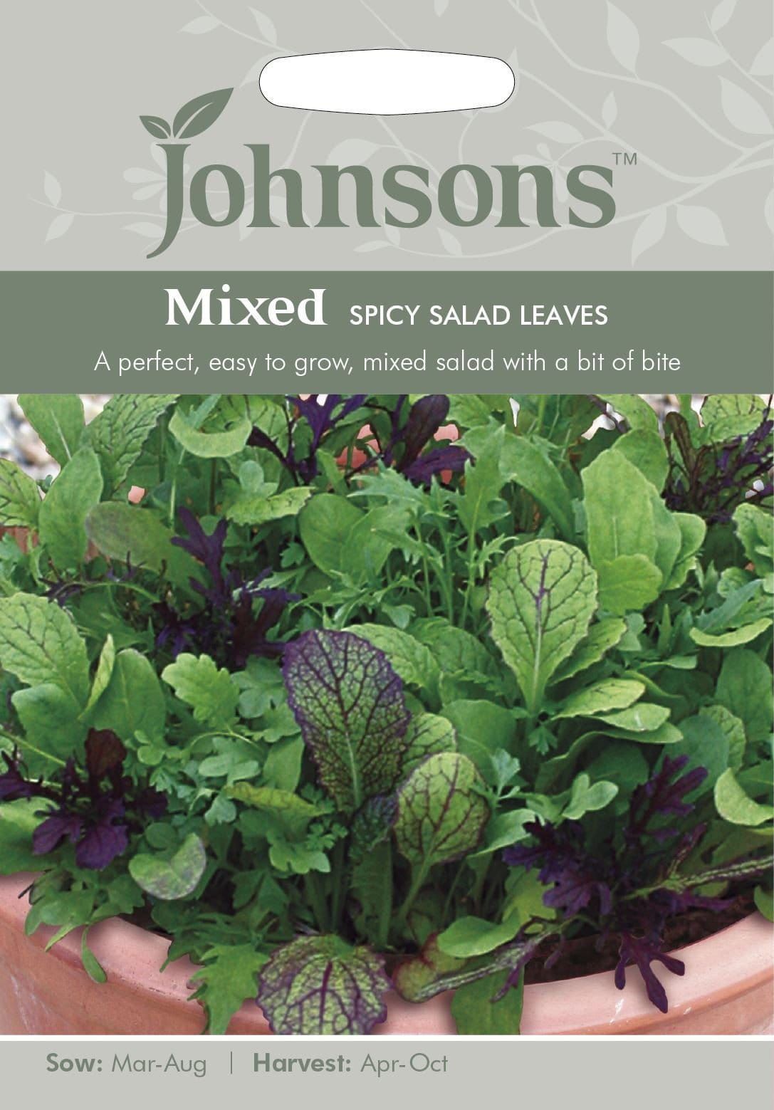 Johnsons Mixed Spicy Salad Leaves 750 Seeds