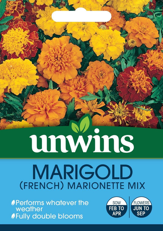 Unwins Marigold French Marionette Mix 130 Seeds