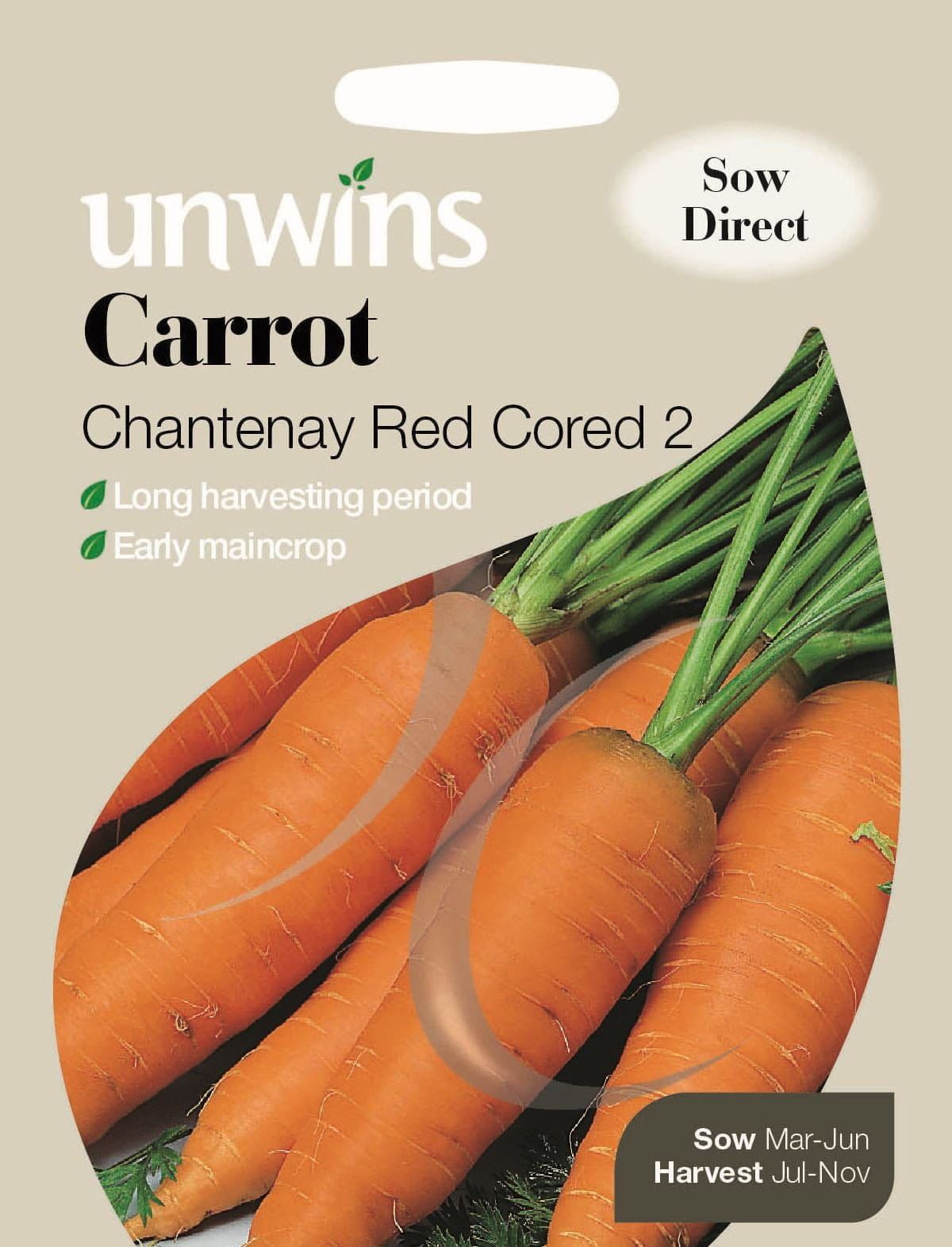Unwins Carrot Chantenay Red Cored 2 1800 Seeds